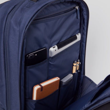Commuter backpack with daily essentials