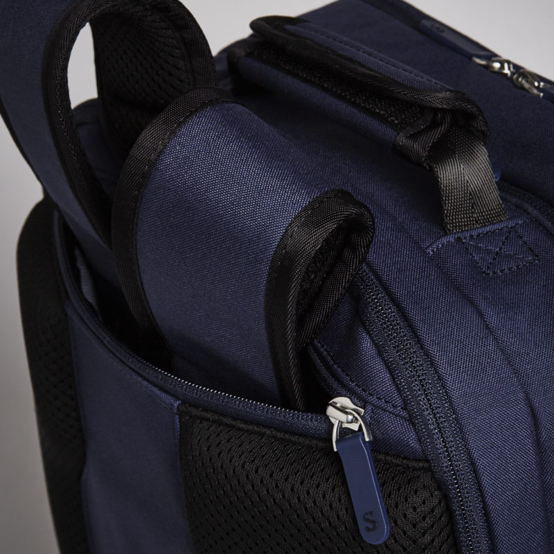 Commuter backpack with hide-away straps