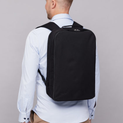 Black commuter backpack Stolt Alpha