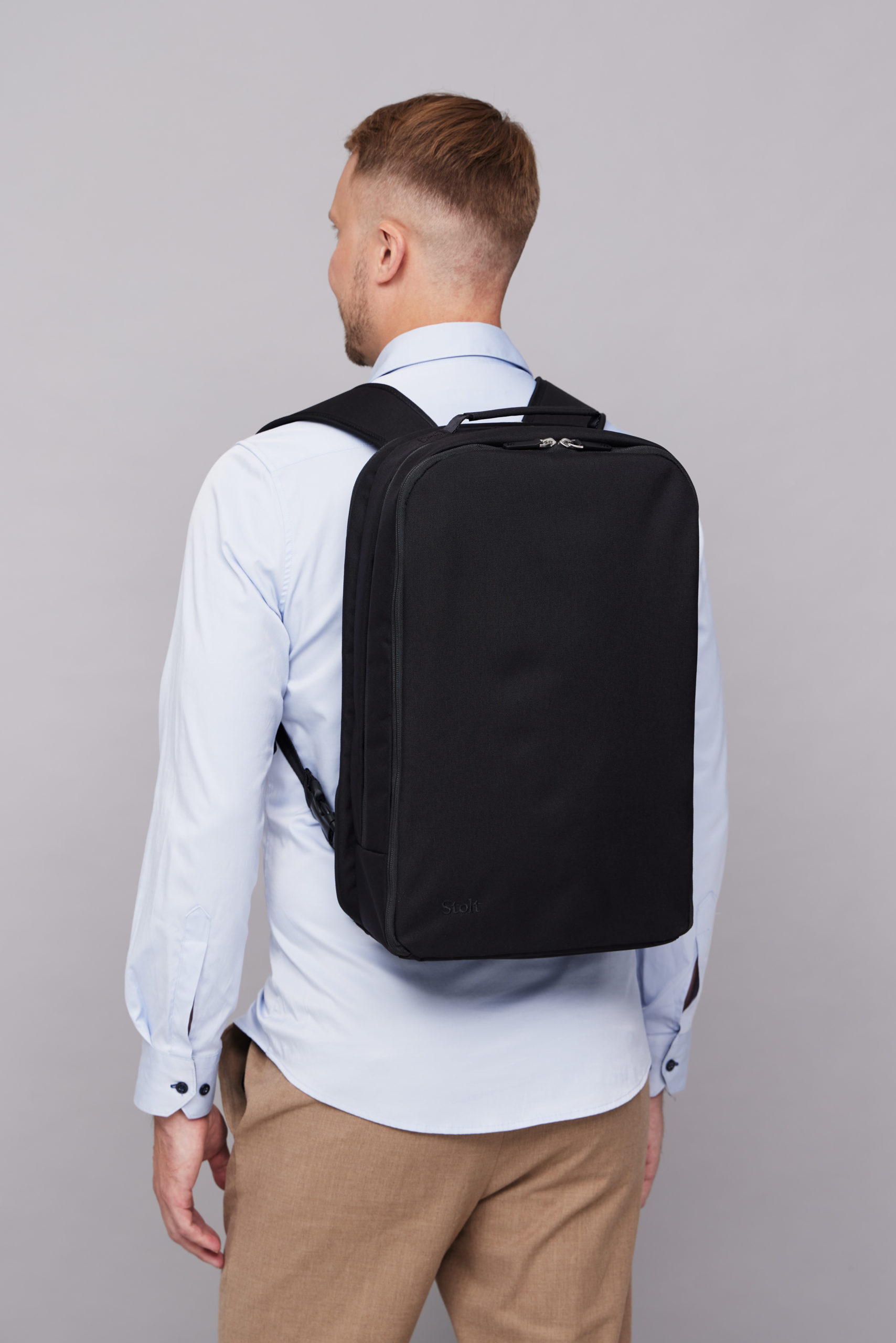 Black commuter backpack Stolt Alpha