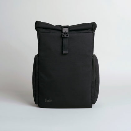 Rolltop design commuting backpack Stolt running