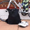 Roll-top laptop backpack for commuting