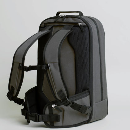 Grey run commuter backpack from Stolt