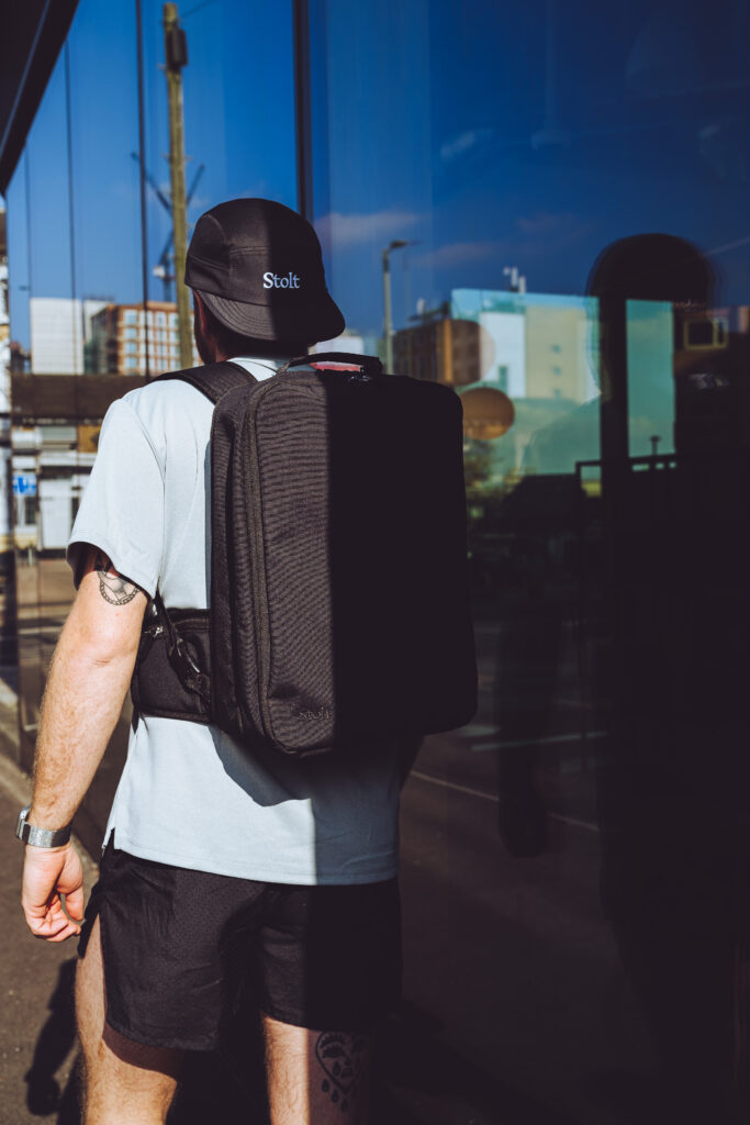 Small commuter backpack for runners
